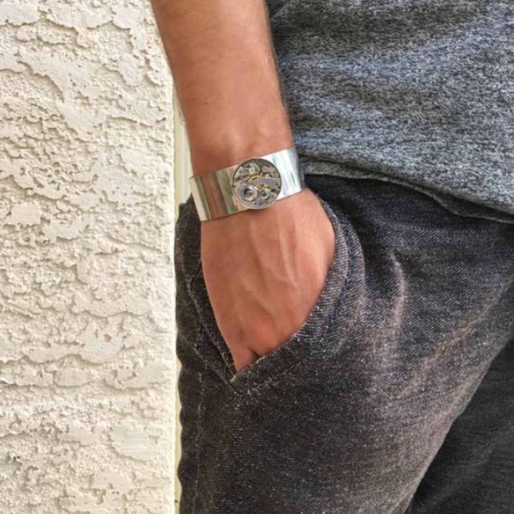 Men's Artisan Made Silver Bracelet